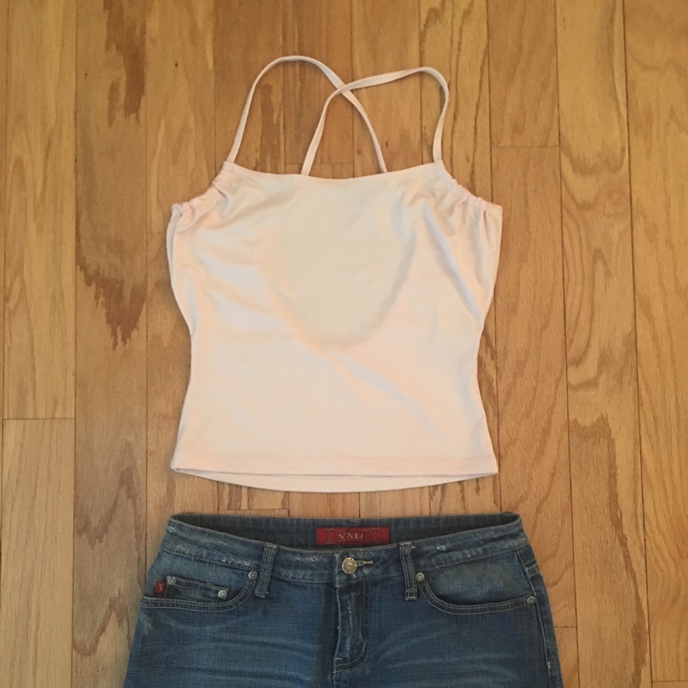 RAMPAGE / Sexy Spaghetti Strap Pale Pink Top